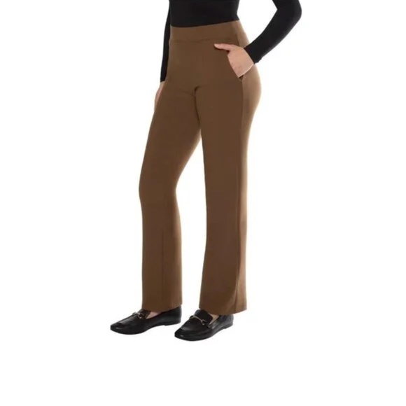 NWT Matty M Womens Pull On Comfort Stretch Dress Pants Brown Size XXL $60 - Picture 2 of 3